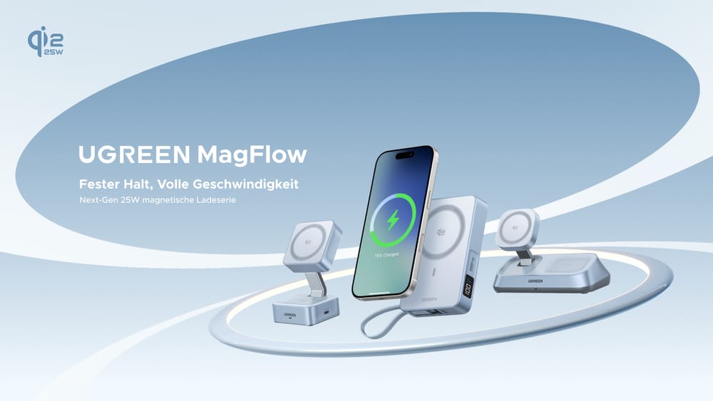 MagFlow-Serie: UGREEN zeigt neue Qi2-Gadgets