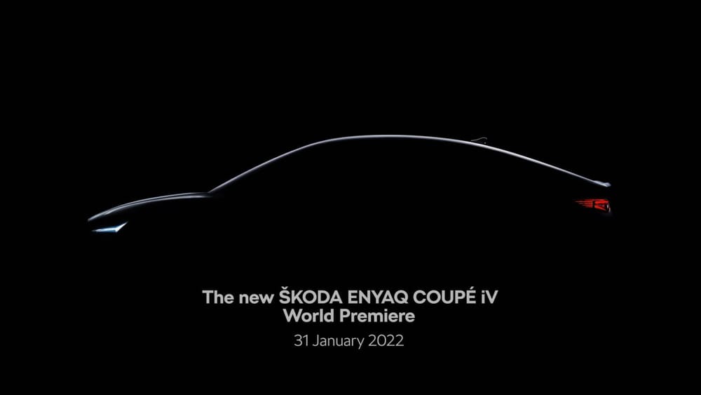 Skoda Enyaq Coupé iV feiert am 31. Januar 2022 seine Weltpremiere