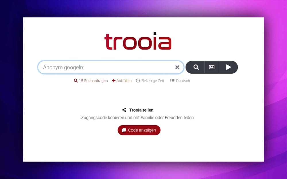 Trooia: Anonyme Suchmaschine «Made in Switzerland» im Test