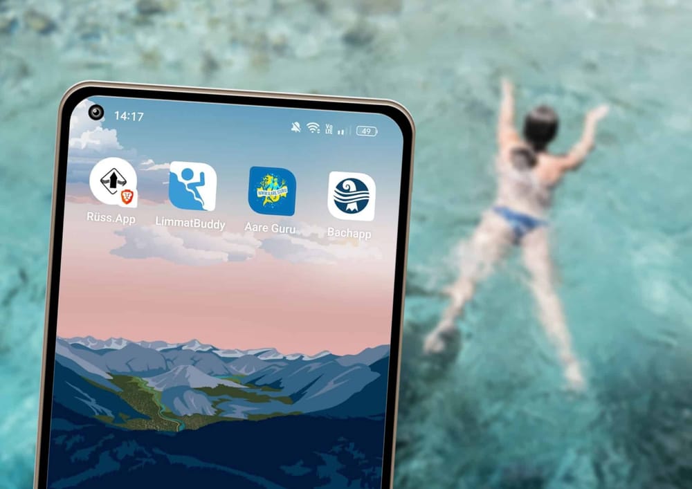 Flussschwimmen: Mit diesen Apps bist du für Aare, Limmat, Rhein und Reuss gerüstet