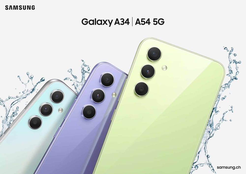 Samsung Galaxy A54 und A34:  Alle Details zu den Mittelklasse-Smartphones