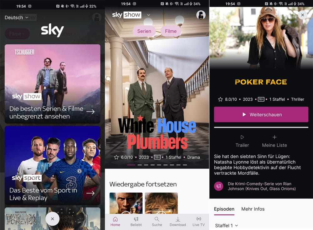 Sky rollt völlig überarbeitete App in der Schweiz aus