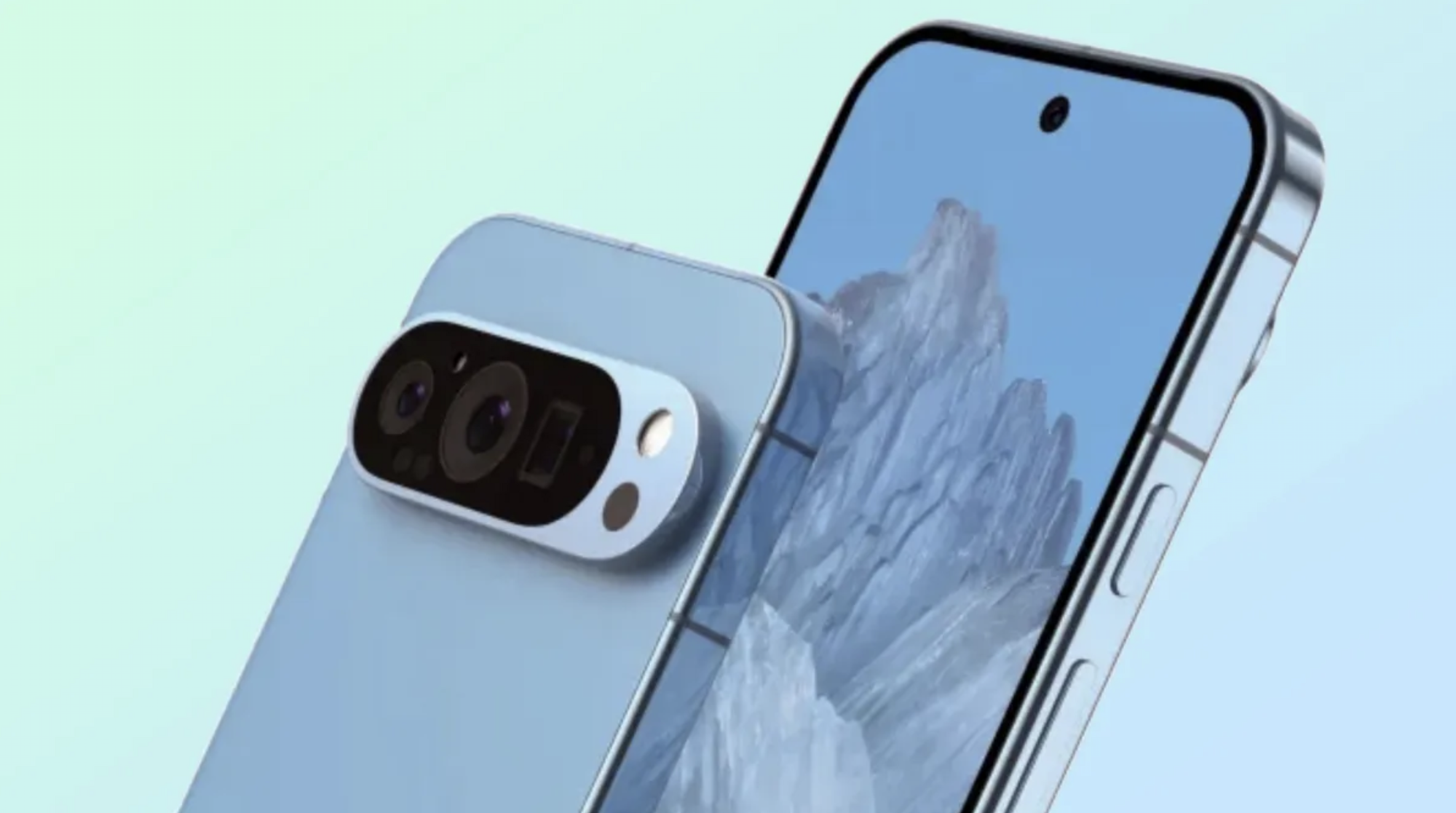 Leak: Das Google Pixel 9 in der Farbe blau.