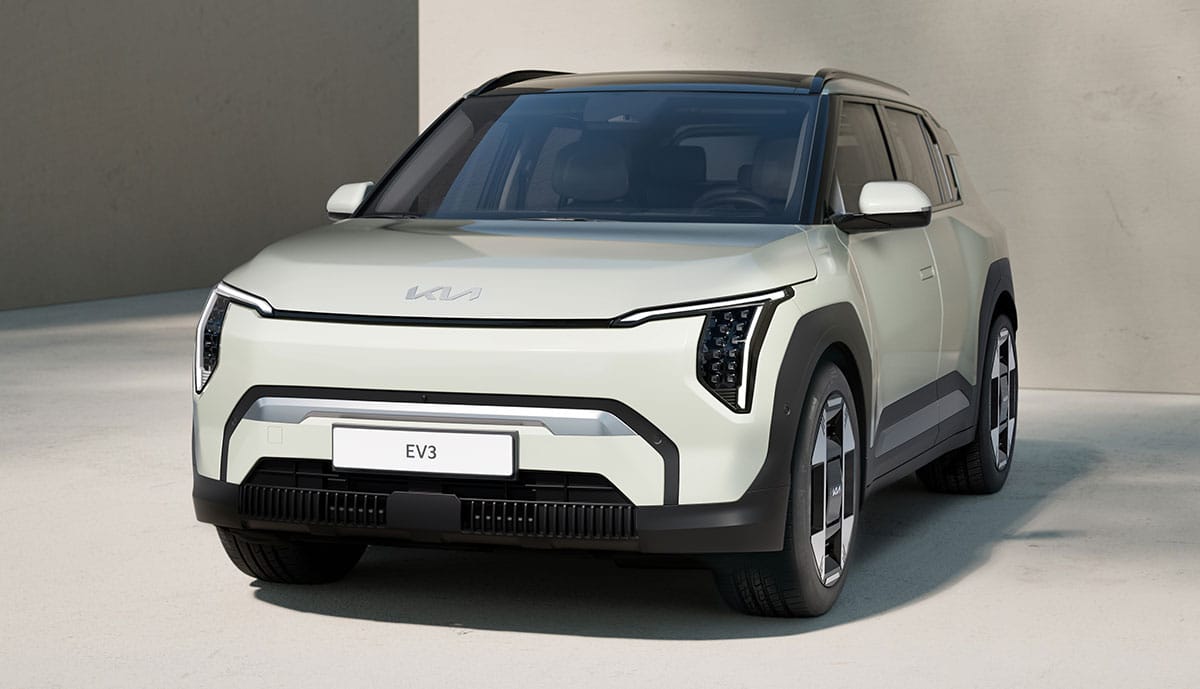 Der kompakte E-SUV Kia EV3 von vorne