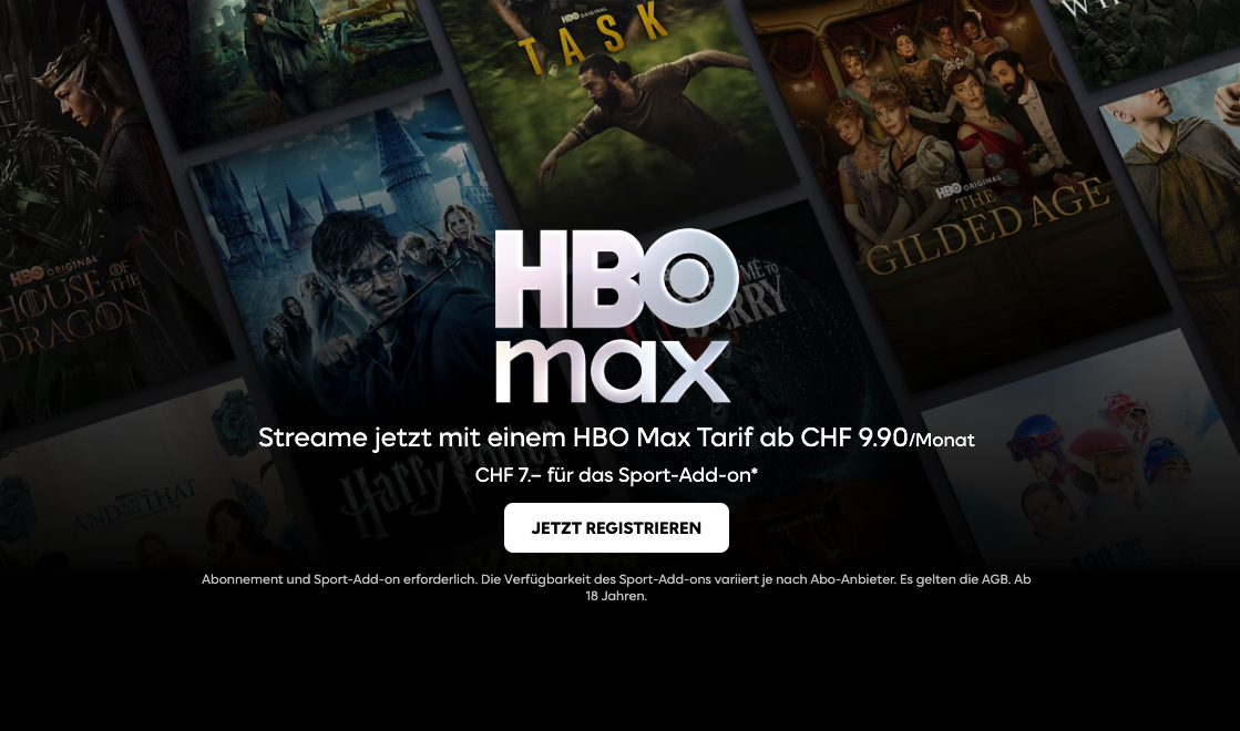 HBO Max ist seid dem 13. Januar 2026 in der Schweiz verfügbar.