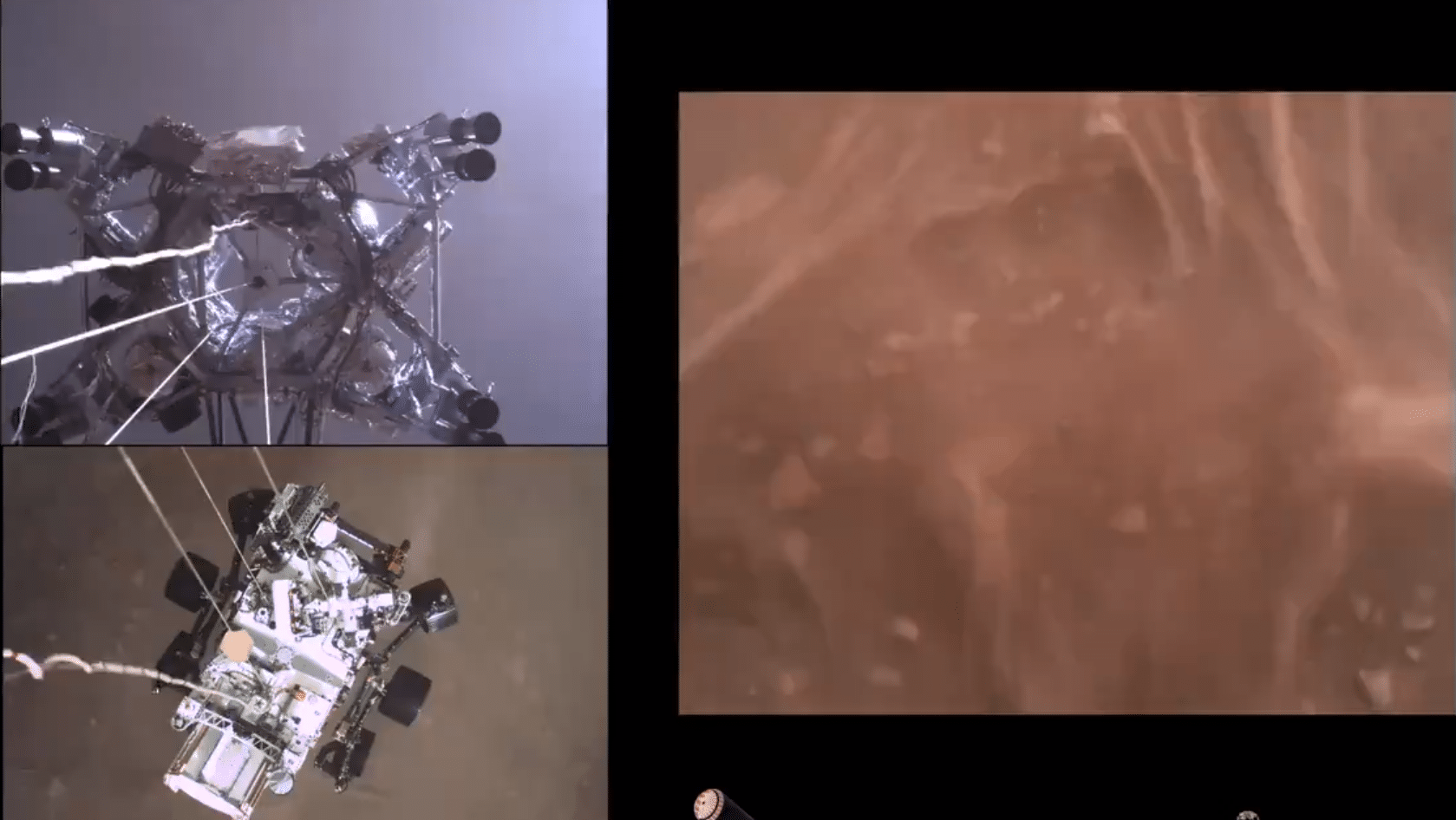 Video der Landung des Mars-Rovers Perseverance.
