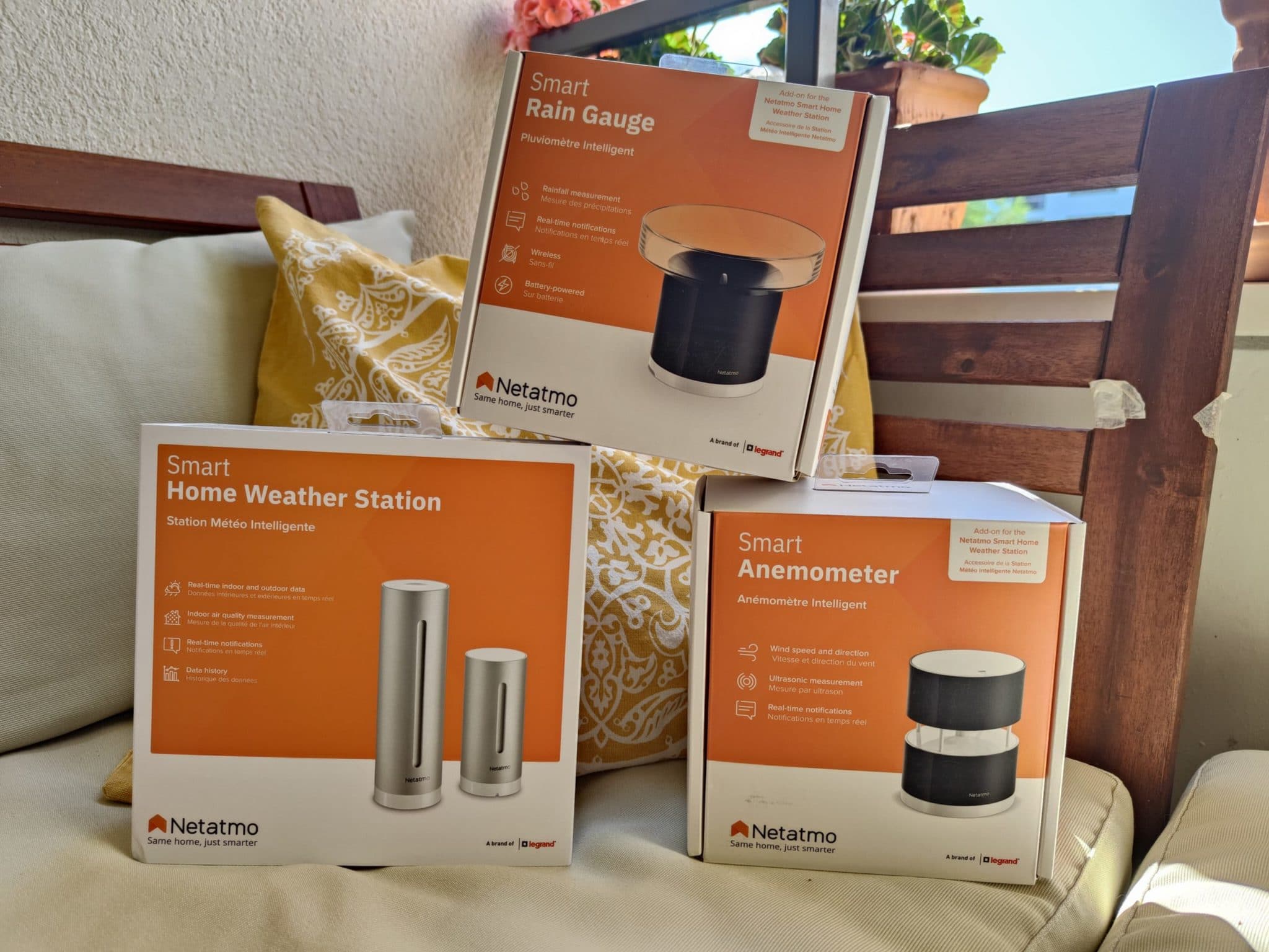 Netatmo Wetterstation mit Regen- und Windmesser