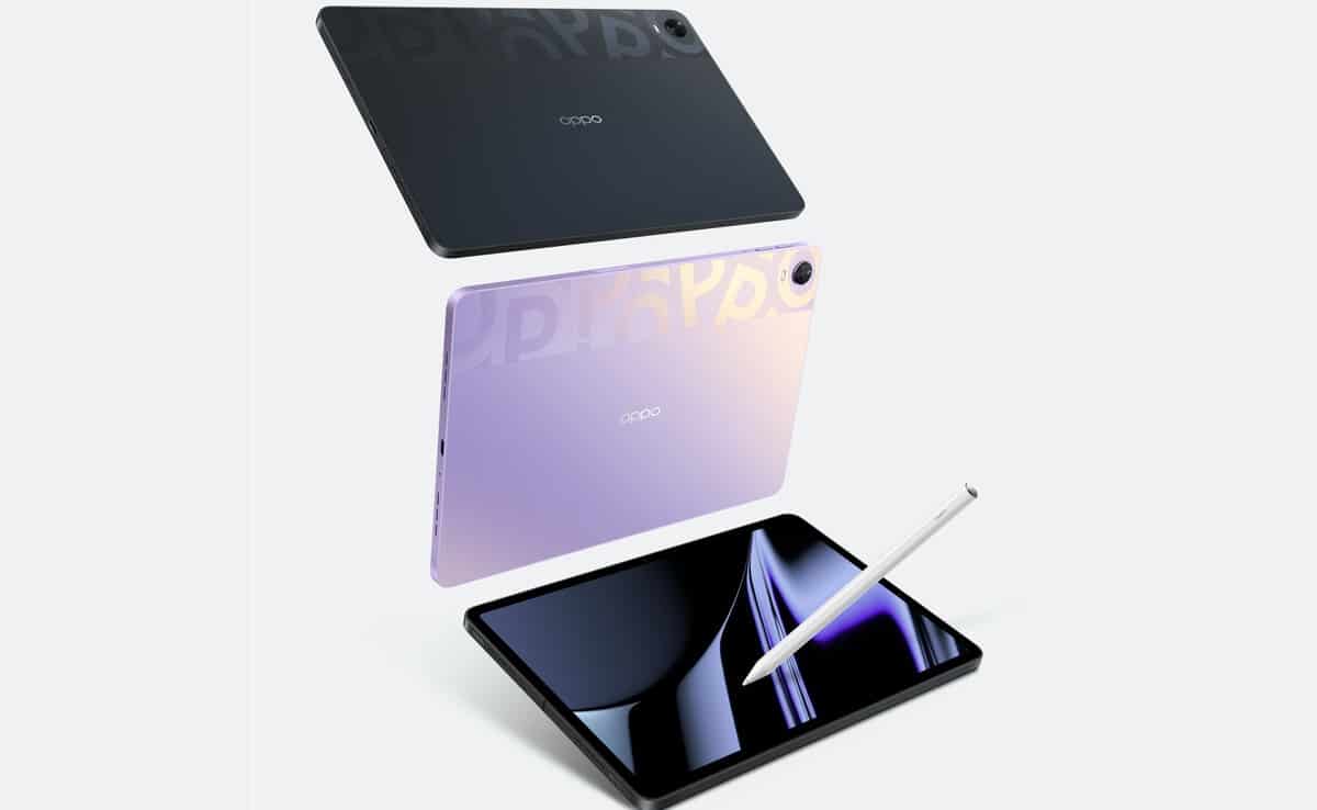 Oppo Pad Teaser in verschiedenen Farben