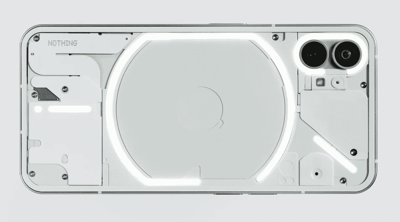 Das Nothing Phone (1) in Weiss