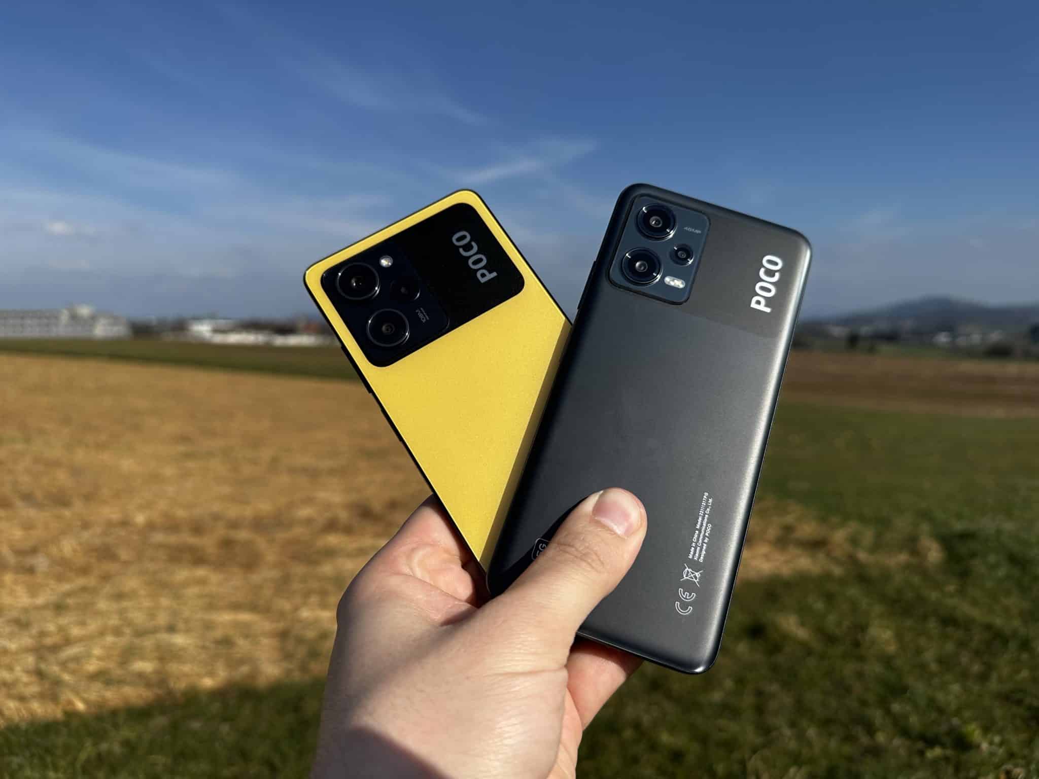 Poco X5 Pro in Gelb, Poco X5 in Schwarz