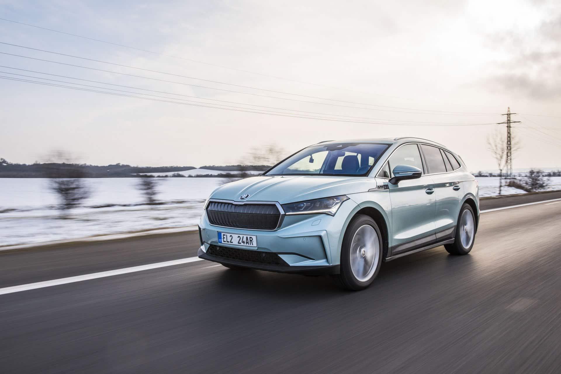Skoda Enyaq iV im Winte