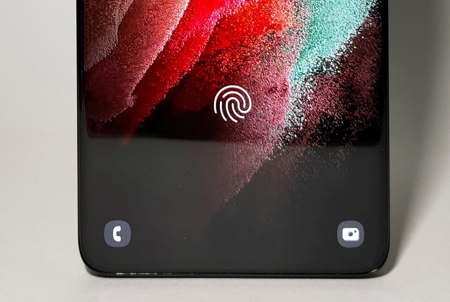 Samsung Galaxy S21 Ultra Test Fingerabdrucksensor