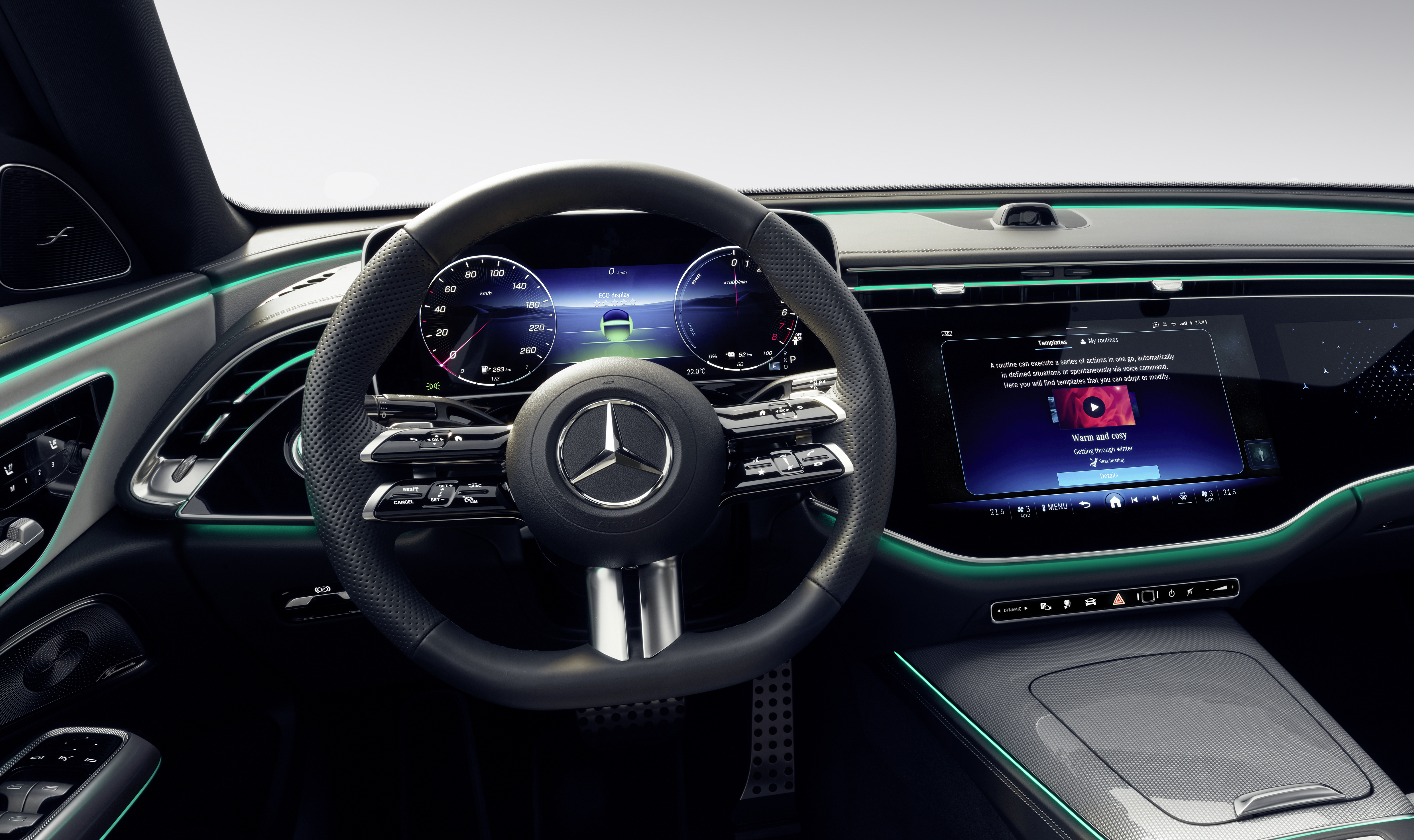 Mercedes-Benz E-Klasse | 2023: Routinen ( Displayinhalt kann von Serienstand abweichen ) // Mercedes-Benz E-Class | 2023: Routines ( Display content may differ from series status )